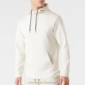 Sudadera con Capucha para Hombre, Color Crema, Corte Regular, Algodón French Terry, Estilo Casual para Otoño, con Bolsillos - Product Image 4