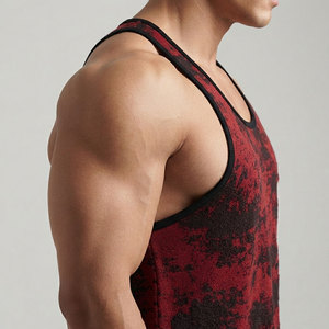 Débardeur de sport pour homme, entraînement haute intensité, vêtements de gym, design à manches aérées, impression par sublimation, débardeur pour homme - Product Image 3