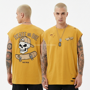 T-shirt homme gris anthracite 200 GSM personnalisé avec motif crâne 'System Error Glitch' style streetwear, fabricant grossiste, marque privée - Product Image 3