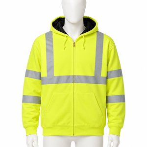 Sudadera de Seguridad de Alta Visibilidad Premium con Franjas Reflectantes, Ropa de Trabajo, Sudadera Industrial de Seguridad, Chaqueta de Alta Visibilidad - Product Image 6