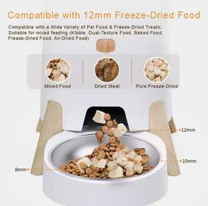 เครื่องให้อาหารสัตว์เลี้ยงอัตโนมัติอัจฉริยะสำหรับสุนัขและแมว พร้อมจอ LCD ตัวเลือกการชาร์จ ดีไซน์ทันสมัย โครงสร้างสแตนเลสและ ABS พกพาสะดวก - Product Image 4