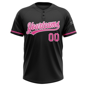 Compre Ahora Camiseta de Softbol para Mujer Black Pink, Tejido Transpirable de Alto Rendimiento, Sublimación Personalizada, Bordado, Pedidos al por Mayor, Fábrica - Product Image 2