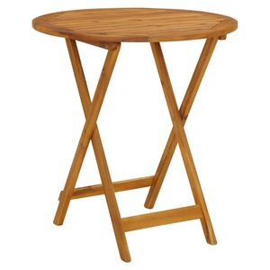 Table de jardin pliable en bois d'acacia massif, naturelle, de taille moyenne, pour l'extérieur - Product Image 2