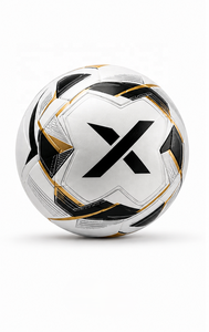 Ballon de football personnalisé de qualité supérieure X |   Blanc Noir Or |   Logo X |   Fabricant OEM ODM |   Design haut de gamme |   Qualité supérieure - Product Image 3