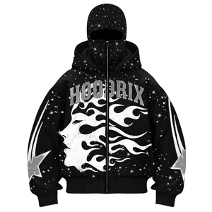 Sweat-shirt personnalisé en molleton French Terry pour femme, orné de strass et de cristaux de verre AAA thermocollés, style streetwear, grandes tailles, mode OEM - Product Image 2