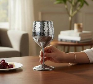 Copa de Vino de Diseño Moderno, Hermosa Copa de Vino de Lujo, Copa de Vino Tinto Plateada en Cobre, Accesorios para Bar - Product Image 6