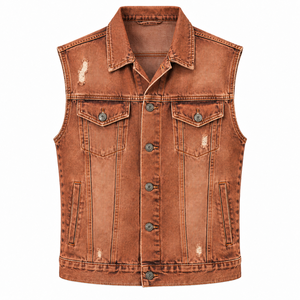 High Quality Winter Casual <b>Men's</b> <b>Denim</b> <b>Vest</b> Heated Anti-UV Breathable Outerwear 100% Cotton Made in Pakistan - Product Image 6