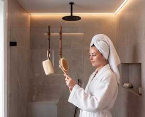Custom Size Minimalist Wooden <b>Towel</b> <b>Hook</b> Set Wall Mounted Bathroom Accessory Natural Wood Finish Custom Shape Design - Product Image 5