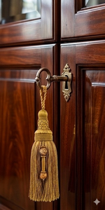 Golden Decorative <b>Tassel</b> With Wooden Bead Ornament <b>For</b> Curtain Tieback Home Decor Accessories - Product Image 3