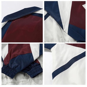 Winter Water-Resistant Windbreaker Jacket Lightweight High Street Style With Stand Collar OEM Service <b>Plain</b> Dyed Technics - Product Image 6