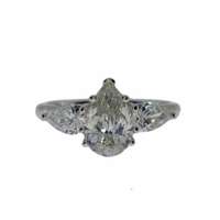 Bague de fiançailles en diamant de laboratoire taille poire 2,80 CT, diamants blancs, plaqué or 18 carats |   Bijoux de Mariage de Luxe Certifiés IGI |   Tendance