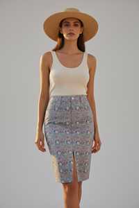 Jupe crayon en denim solide, longueur genou, en Spandex/Coton, pour l'hiver, pour femme de bureau, coupe classique, séchage rapide, écologique, respirante - Product Image 5