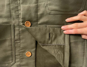 <b>Men</b> Cotton Canvas Chore <b>Jacket</b> Heavy Workwear Coat Button Front <b>Utility</b> Pockets Relaxed Fit Casual Outerwear Fall Season - Product Image 4