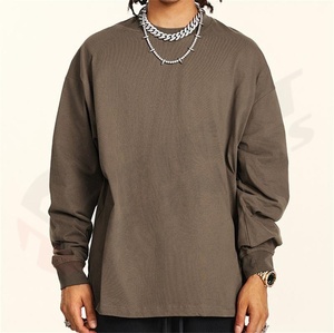 Camisetas Personalizadas de Hip Hop, Estilo Casual para Gimnasio, Camisetas de Manga Corta de Algodón Tejido, para Hombre, de Marca, 280gsm - Product Image 2