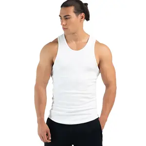 定制男士100% 棉男士健身房健身背心运动质量男士透气背心