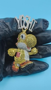 Pendentif personnalisé de luxe style hip-hop avec personnage de dessin animé, serti de diamants moissanite, en argent 925, pour cadeau d'anniversaire homme - Product Image 4