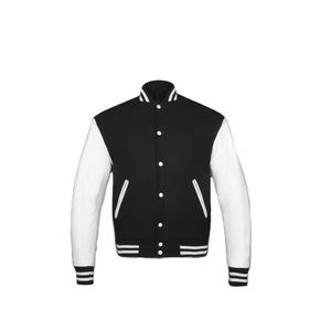 High Quality Customized Logo Printing Eco-Friendly Leather Canvas <b>Casual</b> Winter Zipper <b>Men</b> Varsity <b>Jacket</b> Wholesale Best Custom - Product Image 3