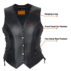 Chaleco de Cuero para Mujer de Alta Calidad, Venta Caliente, Nuevo Modelo 2026, Chaleco de Cuero Genuino para Motocicleta, para Uso Casual al Aire Libre - Product Image 3