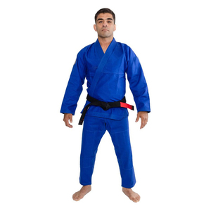 Kimono de BJJ para Hombre, Adulto, Azul, 100% Algodón, Corte Regular, Teñido Liso, Ropa de Artes Marciales, Uniforme de Karate - Product Image 1