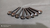 Chevilles de violon, guitare électrique et basse en bois d'ébène de haute qualité, motif œil persan MA International, taille standard, pour cordes d'accordoir
