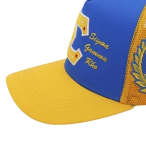 Casquette Trucker Femme Jaune T Rose 1922 avec Broderie Florale, Dos en Maille, Fermeture Snapback Ajustable, Chapeau de Soleil Décontracté Tendance pour l'Extérieur - Product Image 3