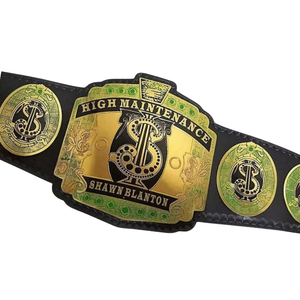 Cinturón de Campeonato WWE Personalizado de Alto Mantenimiento con Diseño Dorado y Verde, Cinturón de Título Personalizado para Fanáticos y Coleccionistas - Product Image 5