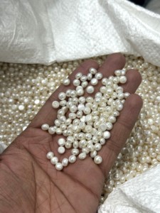 Perlas Naturales de Agua Dulce Blancas, Cabujón Redondo de 7MM 8MM, Piedras Preciosas Sueltas Pulimentadas para Joyería, Venta al Por Mayor - Product Image 5