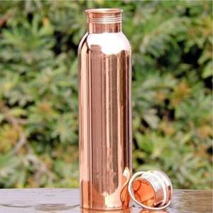 Botella de Agua de Cobre Puro con Acabado Martillado de 1000 ml, Beneficios para la Salud Ayurvédica, Recipiente de Cobre a Prueba de Fugas, Botella Deportiva para Yoga y Gimnasio - Product Image 5