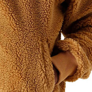<b>Men's</b> Faux <b>Fur</b> <b>Hooded</b> Jacket Solid Color Thick Zipper Closure Regular Sleeve Outerwear - Product Image 5