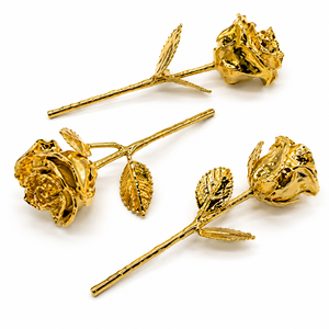 Rosas de Oro de 24K, Rosas de Papel de Oro, Flores Doradas al por Mayor para el Día de San Valentín, Aniversario, Boda, Regalos de Boda al Mejor Precio - Product Image 1