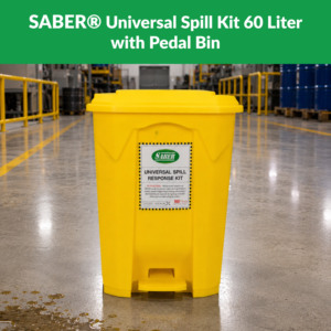 60L universal spill kit 16 gallon spill response kit Oil chemical spill absorbent pads Industrial spill control <b>socks</b> - Product Image 3