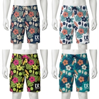 Shorts de bain hawaïens pour hommes, imprimé tropical, cordon de serrage, taille mi-haute, séchage rapide, pour surf et volley-ball, logo personnalisé