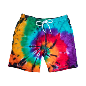 Shorts tie-dye pour homme, été, coton molletonné de haute qualité, longueur genou, respirants, pour la plage - Product Image 5