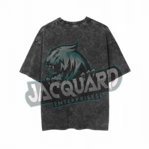 T-shirt surdimensionné personnalisé avec logo imprimé en relief, en coton lourd 100%, unisexe, streetwear, t-shirt surdimensionné pour homme - Product Image 1