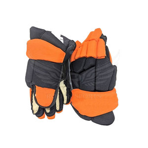 Gants de hockey sur glace en cuir de haute qualité, rembourrés et souples, à doigts entiers, avec sangle de poignet réglable, protection UV, fermeture à lacets, équipement sportif - Product Image 2