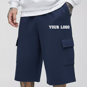 Pantalones Cortos Unisex Extra Grandes de Lujo, Personalizados con Logotipo Impreso en DTF, Color Sólido, Bolsillos Laterales, Cintura Media, Secado Rápido, Estilo Casual - Product Image 2