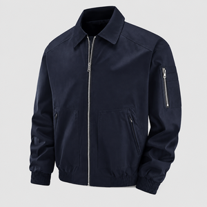 Blouson bomber homme slim fit streetwear personnalisé avec motif cœur en cuir et rembourrage en coton, fermeture éclair, service OEM - Product Image 3