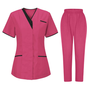 Ensemble de Blouse et Pantalon Médical Femme Nouvelle Tendance à Prix Abordable, Tenue Médicale Tricotée à Manches Courtes Personnalisable de Haute Qualité pour Usage Hospitalier - Product Image 3
