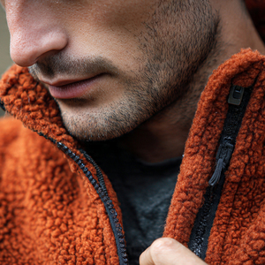 Veste Sherpa Homme Polaire Manches Longues Entièrement Zippée Manteau Hiver Chaud Veste Polaire Sherpa Homme Entièrement Zippée - Product Image 3