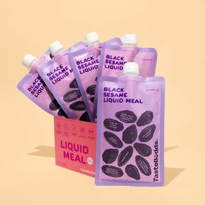 TASTEBUDDS Lot de 5 pratiques en 15 secondes de préparation liquide végétalien poudre de soupe au sésame noir instantanée remplacement de repas sain - Product Image 1