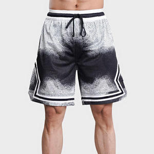Custom Logo Basketball Shorts with Double-<b>Layer</b> Thick Mesh Fabric Cotton Style Cargo Solid Pattern Sublimation Printed Mesh - Product Image 1