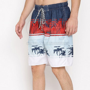 Holiday <b>Men</b> Swim <b>Trunks</b> Solid Casual Lightweight Swimming Beach Shorts Quick Dry Breathable Fabric Drawstring Waist Water Sports - Product Image 2
