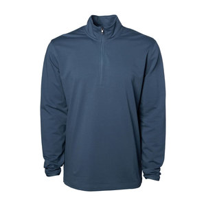 <b>Mens</b> Running Quarter Zip Pullover Plain Black Performance Fleece Top Comfort <b>Mock</b> Neck Athletic Quarter Zip <b>Jumper</b> Coat Large - Product Image 2