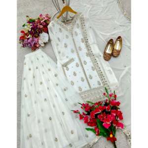 Beau haut de fête-Sarara et Fancy Dupatta pour robes de bal - Product Image 1