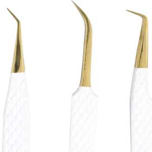 Pince à épiler professionnelle en acier inoxydable couleur or rose pour cils, extension de volume en fibre plasma, logo personnalisable, durable - Product Image 4