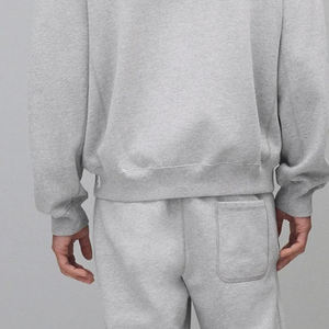 Sweat à capuche pour homme, couleur unie, fermeture éclair, design minimaliste, coutures durables, tissu confortable, pour les acheteurs en gros avec logo personnalisé - Product Image 6