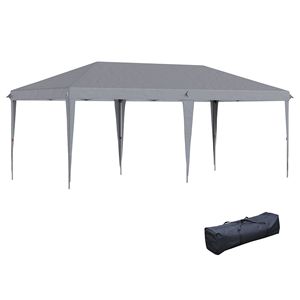 "Quick Setup####Durable####20x10 Gray Pop up <b>Canopy</b> <b>Tent</b> for Outdoor Events and BBQs" - Product Image 1