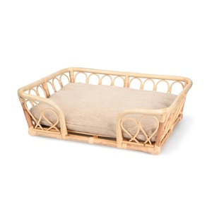 Rattan <b>basket</b> for pet cheap price animal <b>baskets</b> OEM dog bed top selling hand woven cat beds - Product Image 2