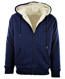 Sweat à capuche thermique zippé pour homme, style Hip Hop Street, 100% coton molletonné, coupe classique, imprimé, hiver, offre ODM - Product Image 1
