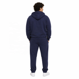 Heavy Fleece Sweatshirt <b>Zip</b> Hoodies Jogger Set for Men Warm Winter Tracksuit with Drawstring Pants OEM Custom Color & Logo BULK - Product Image 3